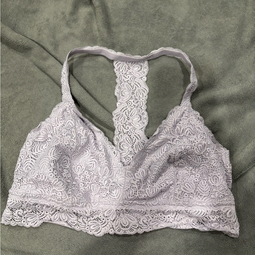 Auden lavender Lace Bralette with Floral Patterns